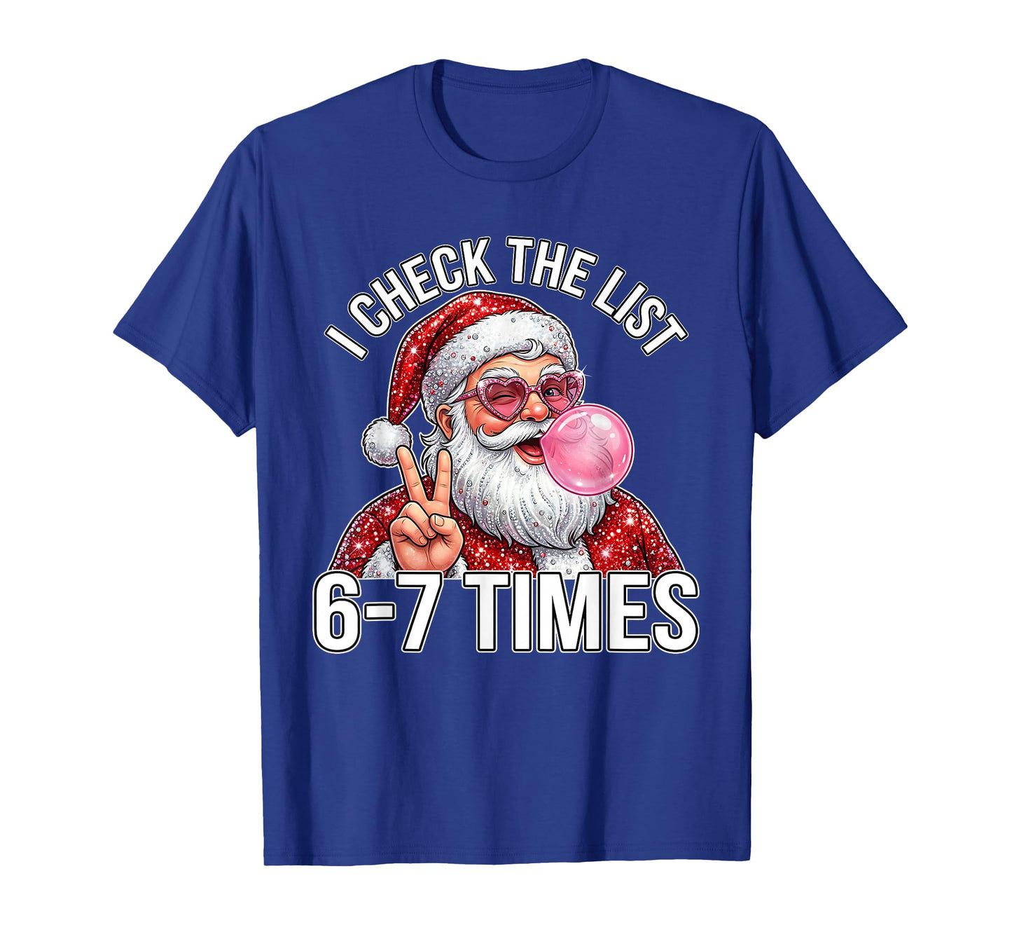 67 Six Seven Funny Christmas 6 7 Santa Meme Men Women Kid T-Shirt