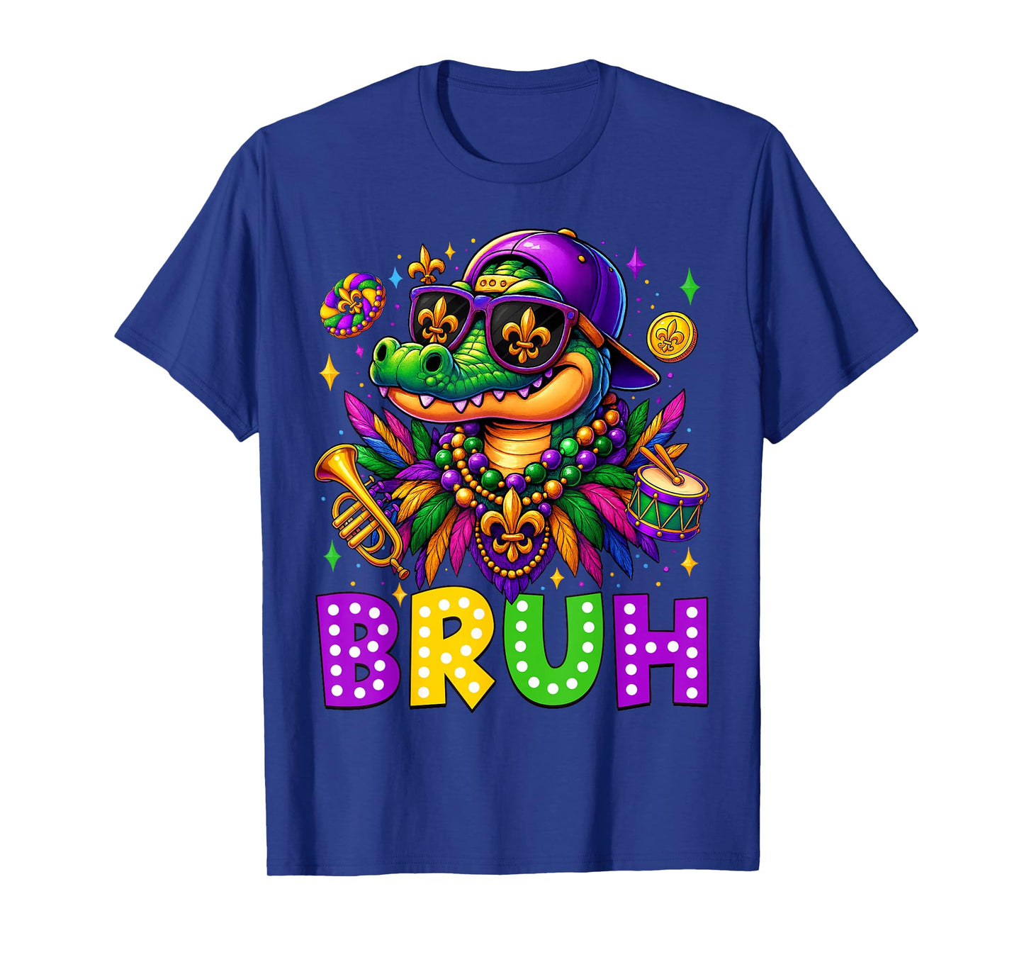 Mardigator Alligator Bruh Mardi Gras Costume Teens Boys Kids T-Shirt