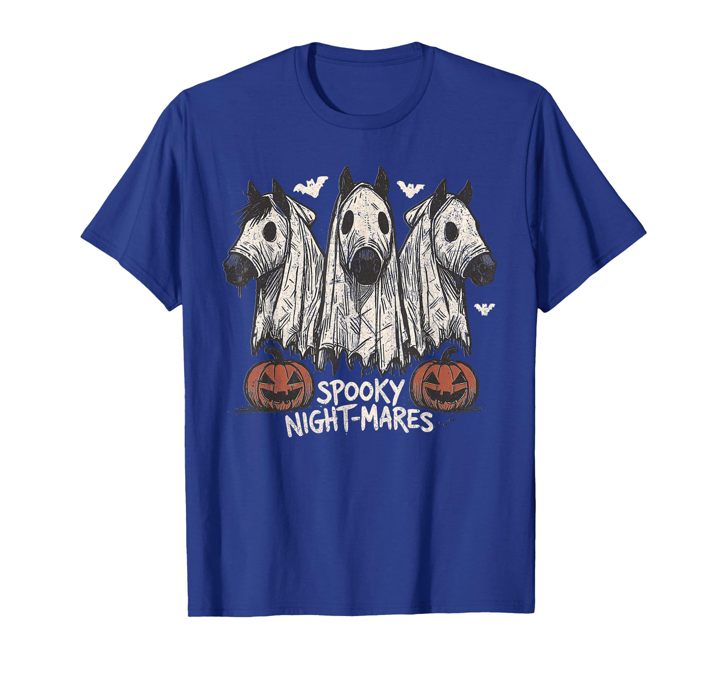 Spooky Night-Mares Halloween Horse Ghost Funny Spooky Season T-Shirt