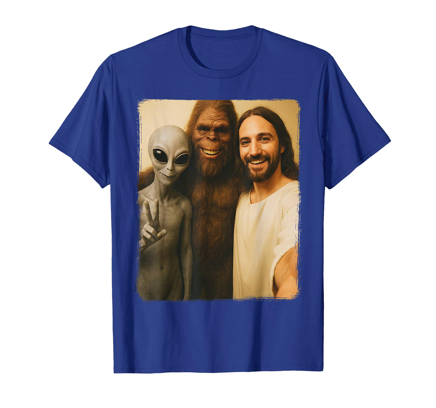 Alien Jesus Bigfoot T-Shirt