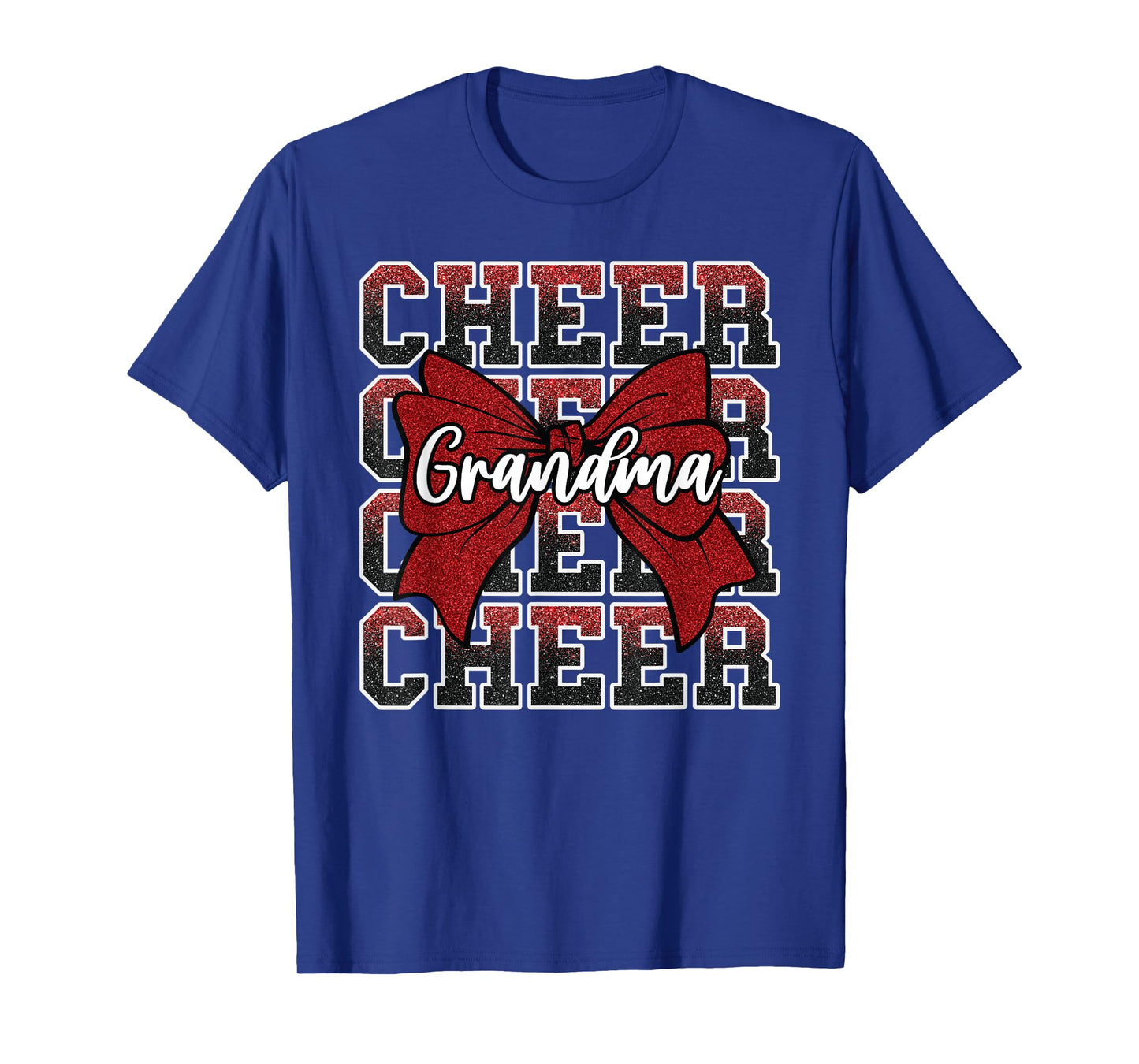 Cheer G-Ma Grandma Bow Sport Cheerleader Cheerleading Red T-Shirt