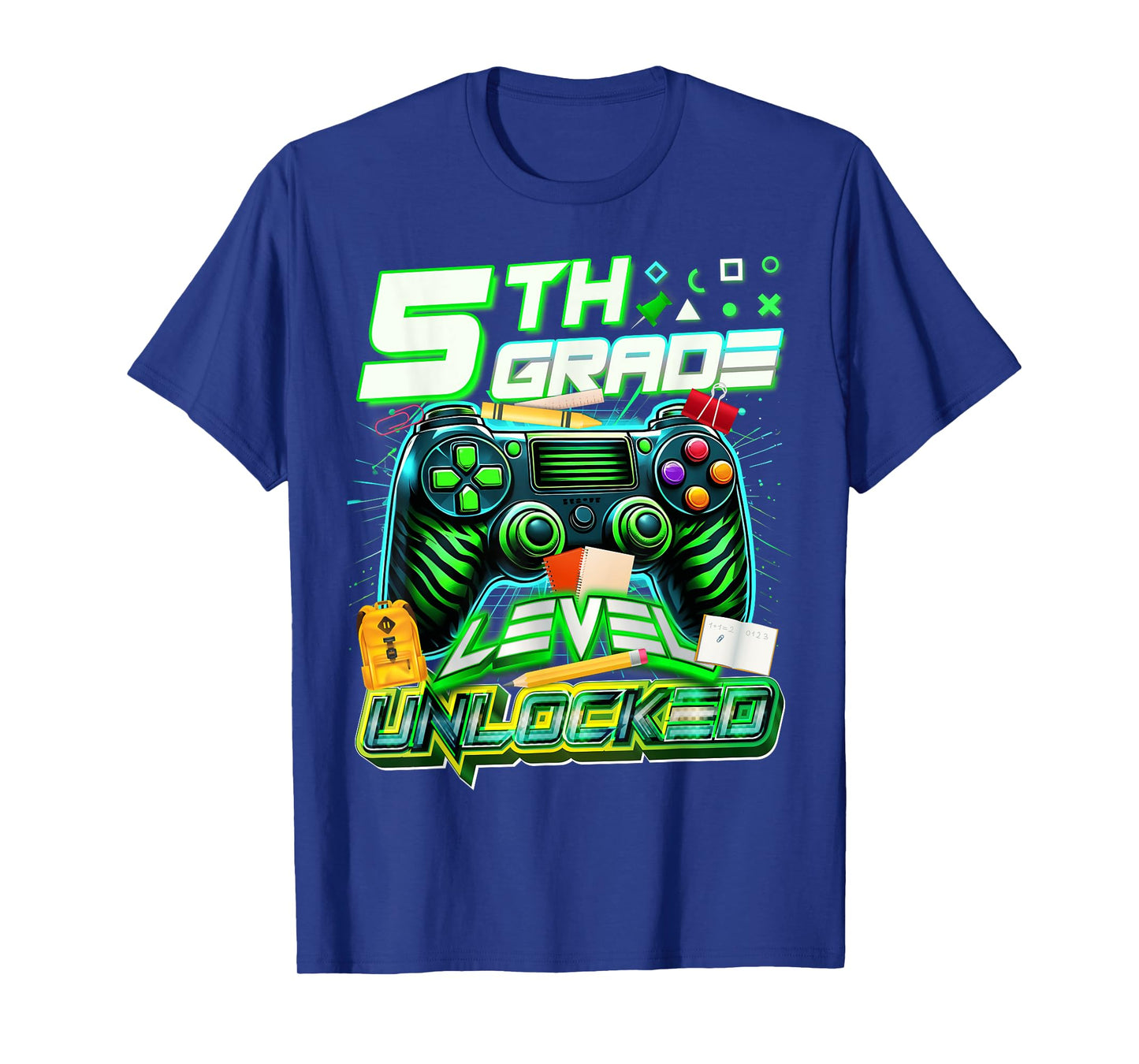 Back To School 5th Grade Level Unlocked Gamer First Day T-Shirt