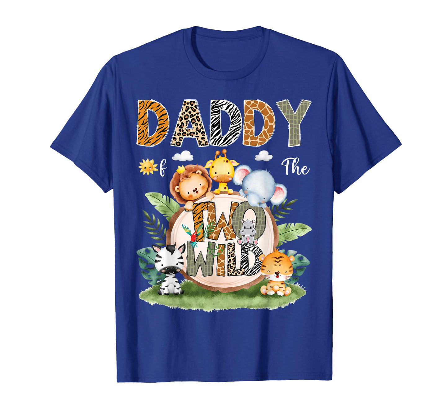 Daddy Of The Two Wild 2Nd Birthday Safari Animal Lover T-Shirt