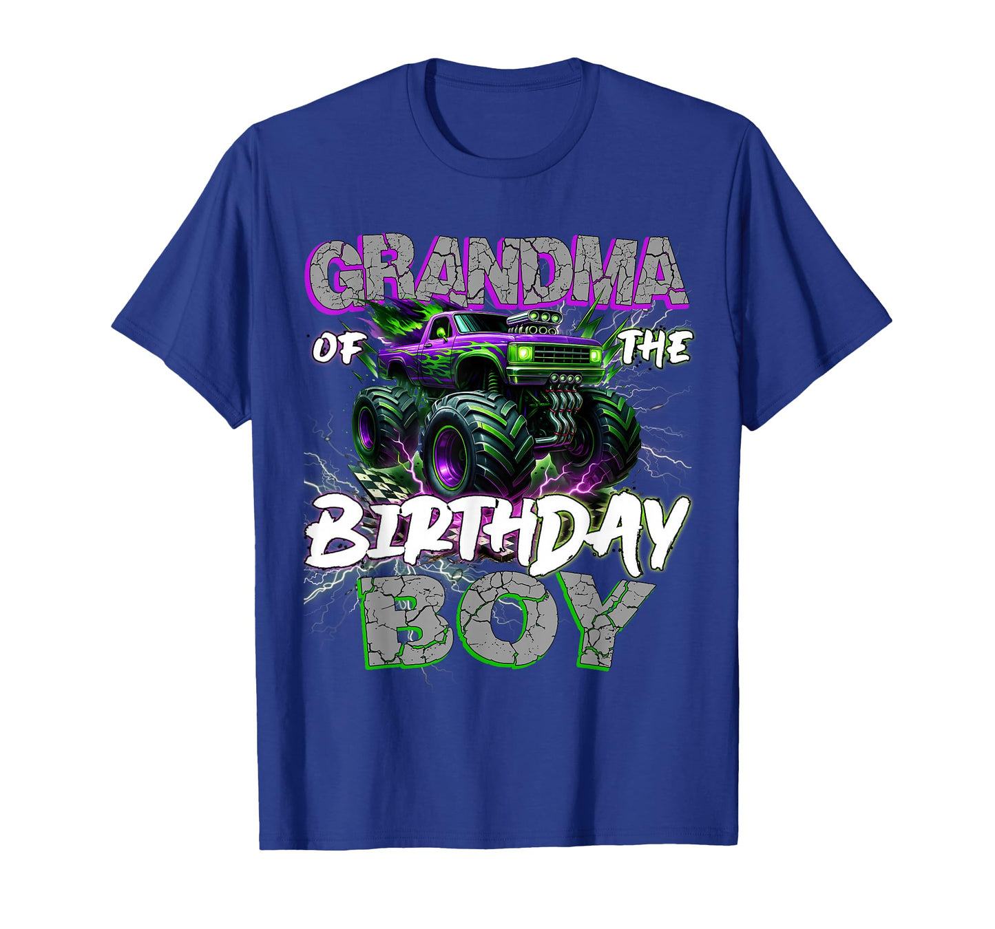Grandma Of The Birthday Monster Truck Family Matching Party T-Shirt