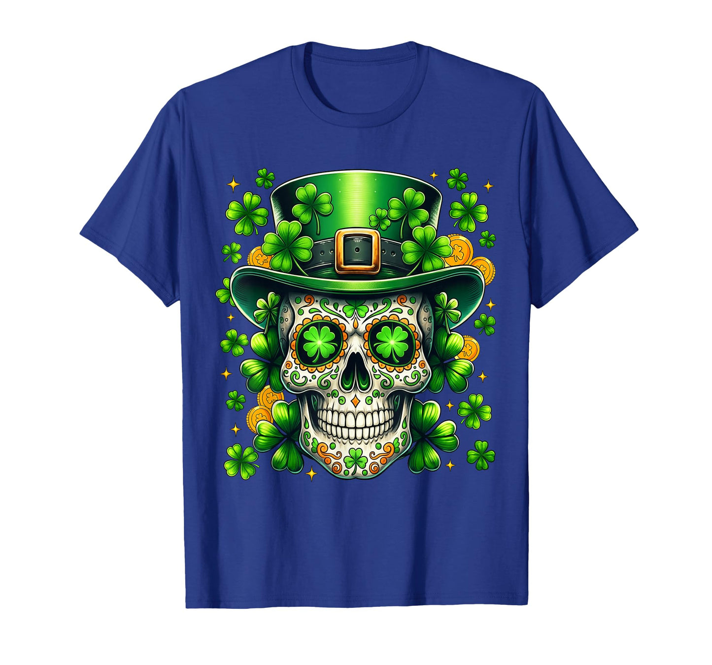 San Patties Irish Sugar Skull Shamrock St Patricks Day Men T-Shirt