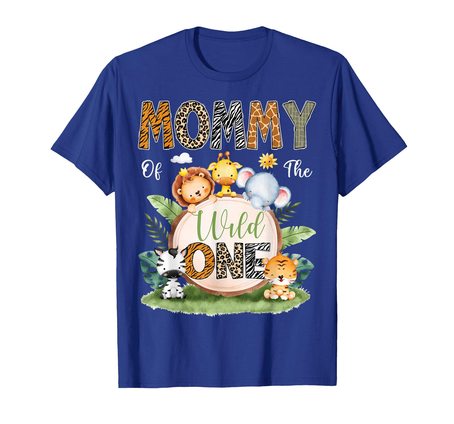 Mommy Of The Wild One 1St Birthday Kids Safari Jungle T-Shirt