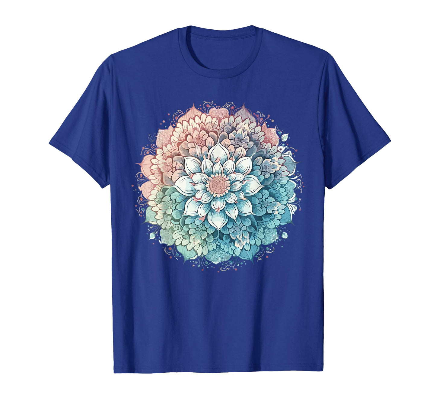 Cute flower Mandala Sacred Fractal Geometry Art Good Vibe T-Shirt