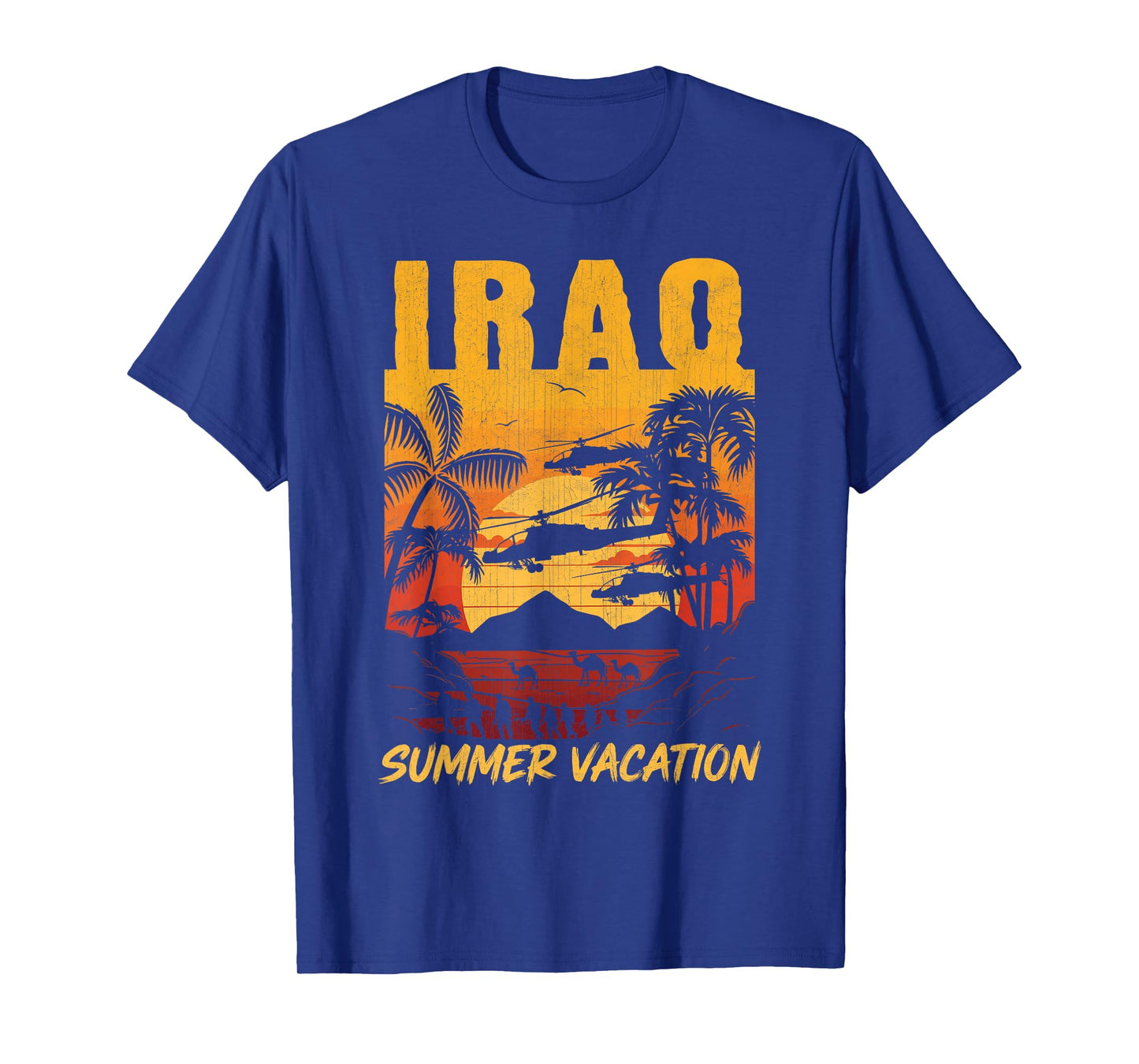 Iraq Summer Vacation Veteran OIF Desert Storm OIR Veterans T-Shirt