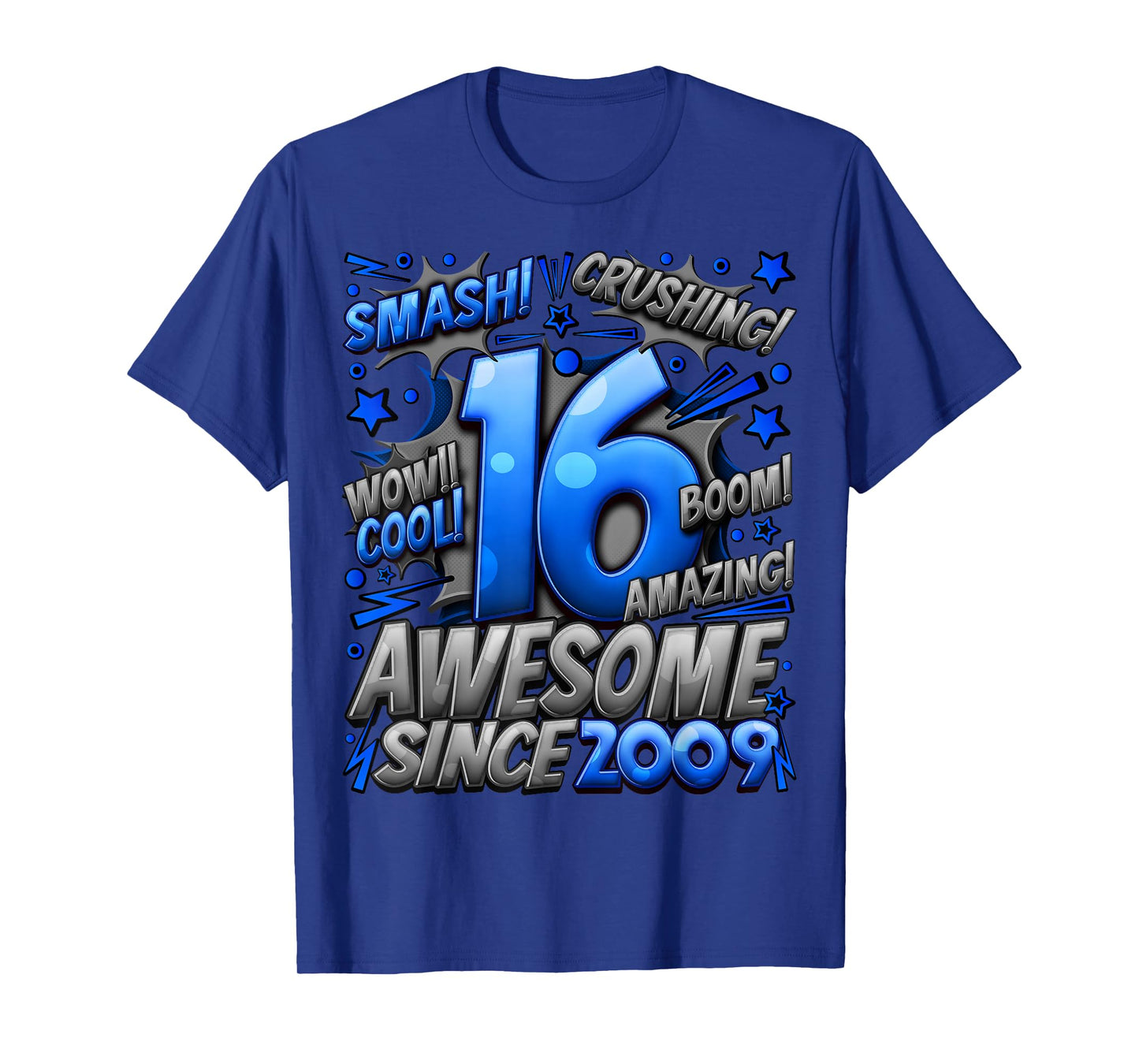New Comic Style Birthday Gifts 2025 For Boys Unisex 16th Birthday T-Shirt Black Small
