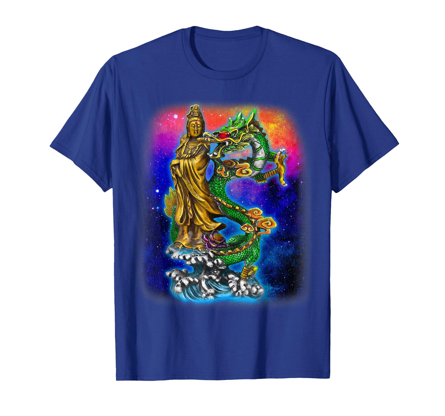 Guan Yin Guanyin Chinese Buddha Goddess Dragon T-Shirt