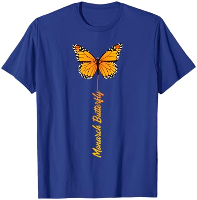 Entomology Milkweed Monarch Butterfly T-Shirt - T-Shirt | Royal