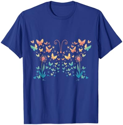 Butterfly Dandelion T-Shirt - T-Shirt | Royal