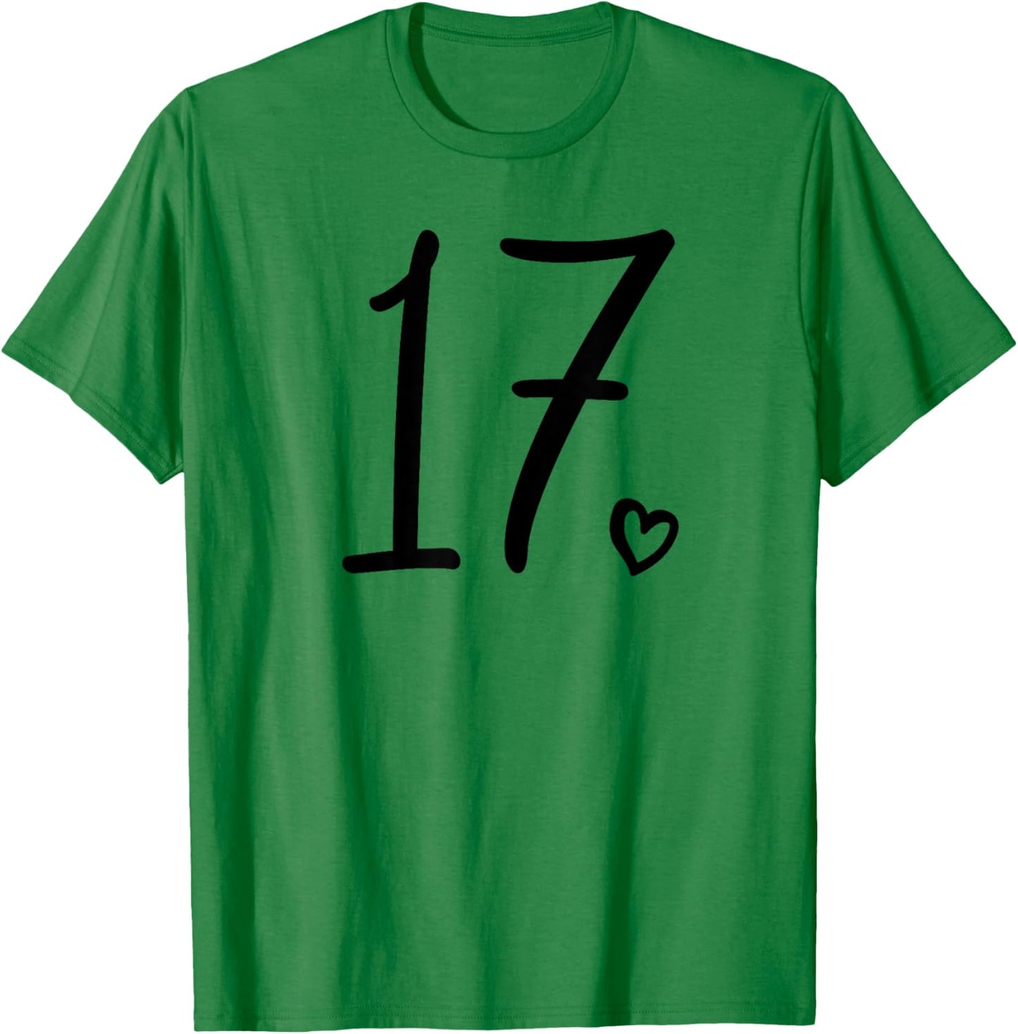 17th Birthday For Girls Seventeen Cute Number 17 Years Old T-Shirt - T-Shirt | Irish Green