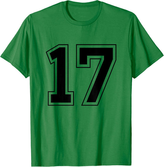 Number 17 T-Shirt - T-Shirt | Irish Green