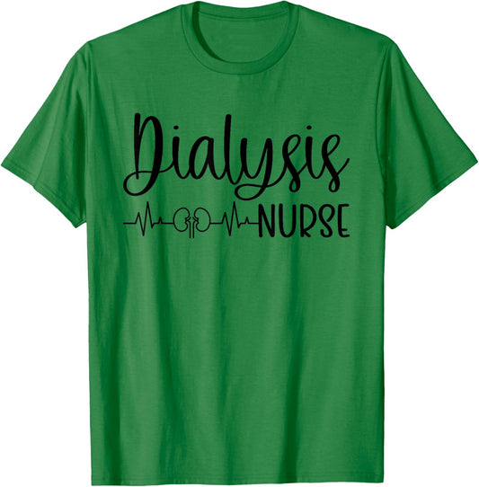 Dialysis Nurse Heartbeat Dialysis Nursing Week T-Shirt - T-Shirt | Irish Green