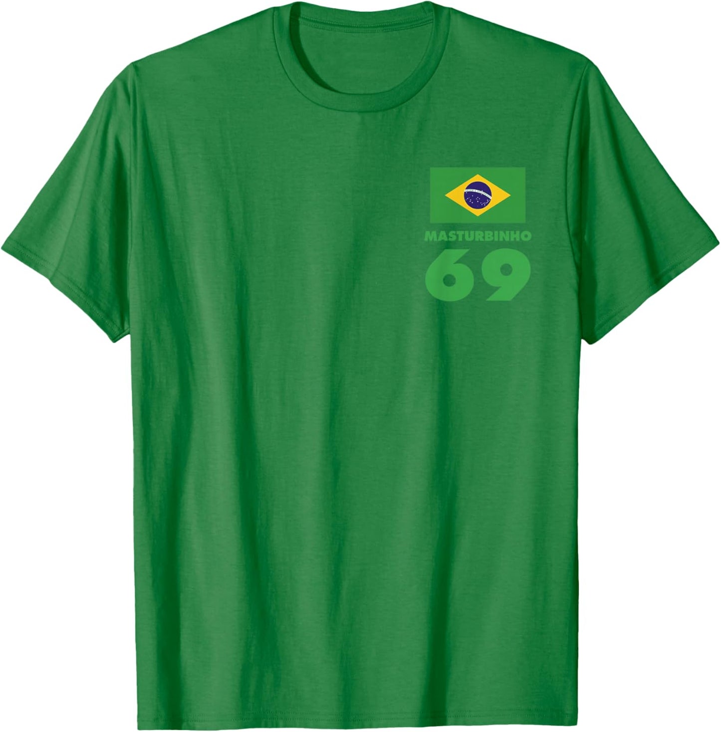 Masturbinho 69 Brazil Drinking Fun Ibiza Party Soccer Design T-Shirt - T-Shirt | Irish Green