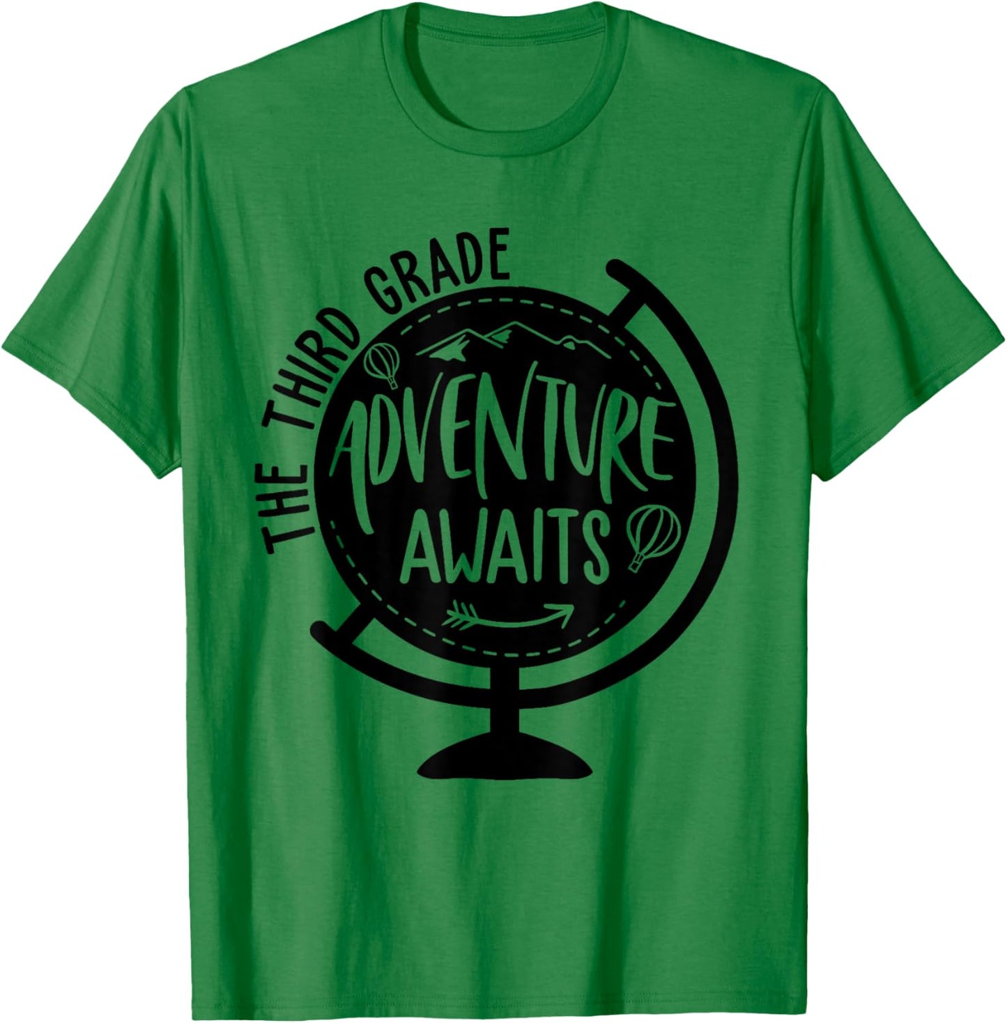 Adventure Awaits 3rd Grade Funny Back To School Third Grade T-Shirt - T-Shirt | Irish Green