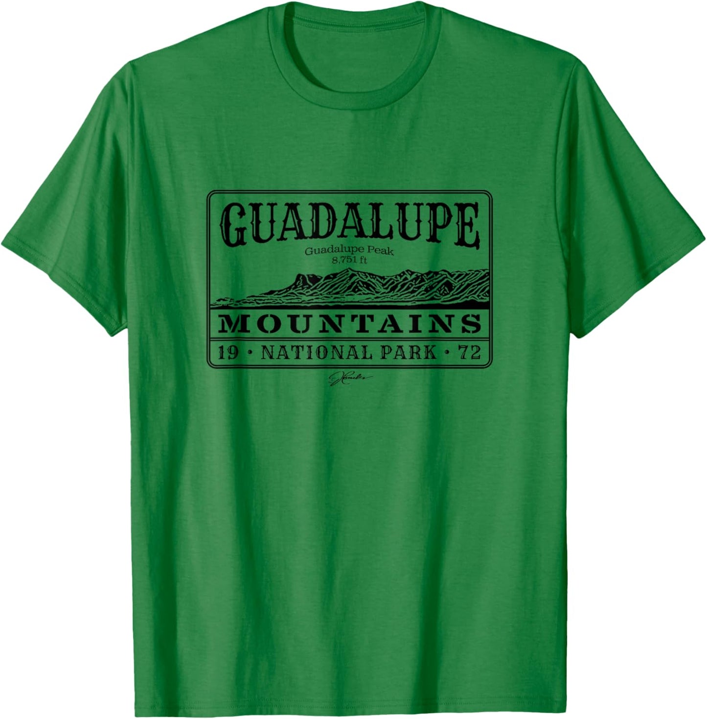 JCombs: Guadalupe Mountains National Park, Texas T-Shirt - T-Shirt | Irish Green