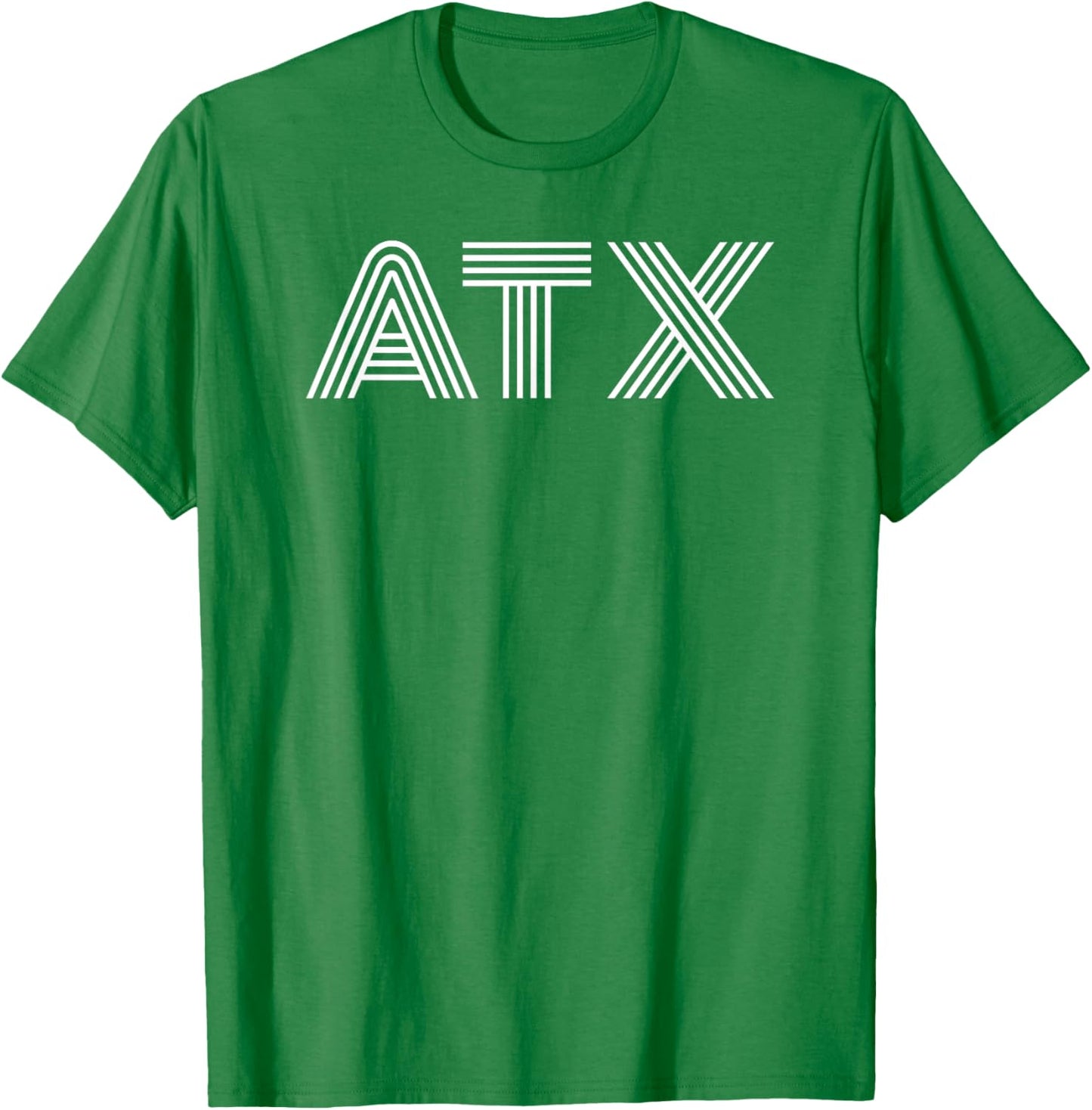 ATX/Austin TX Retro Design in White T-Shirt - T-Shirt | Irish Green