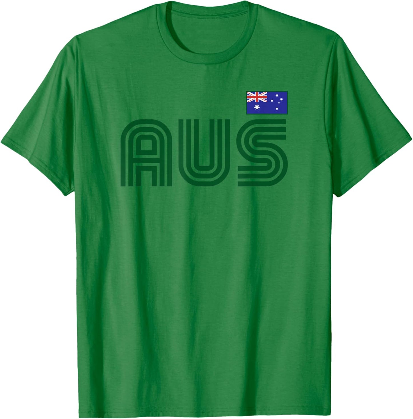 Australia Flag Retro International Country Australian Pride T-Shirt - T-Shirt | Irish Green