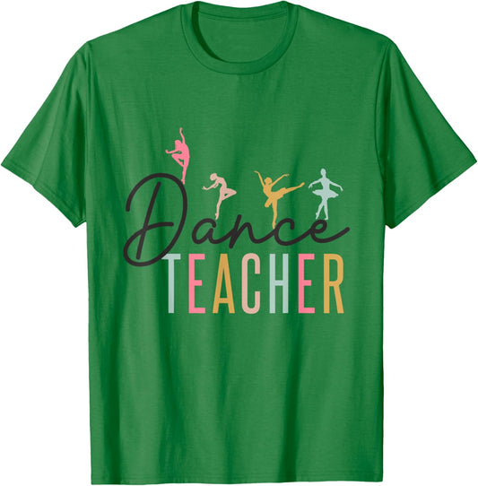 Boho Vintage Dance Teacher Appreciation Back To School T-Shirt - T-Shirt | Irish Green