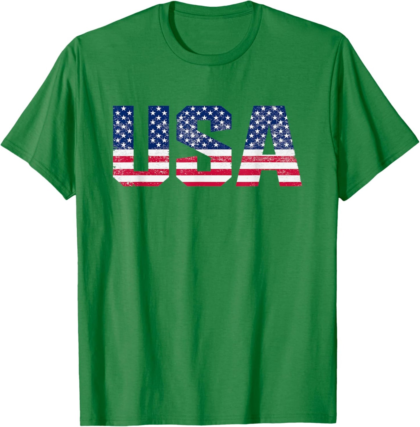 USA Flag Patriotic 4th of July America Women Men T-Shirt - T-Shirt | Irish Green