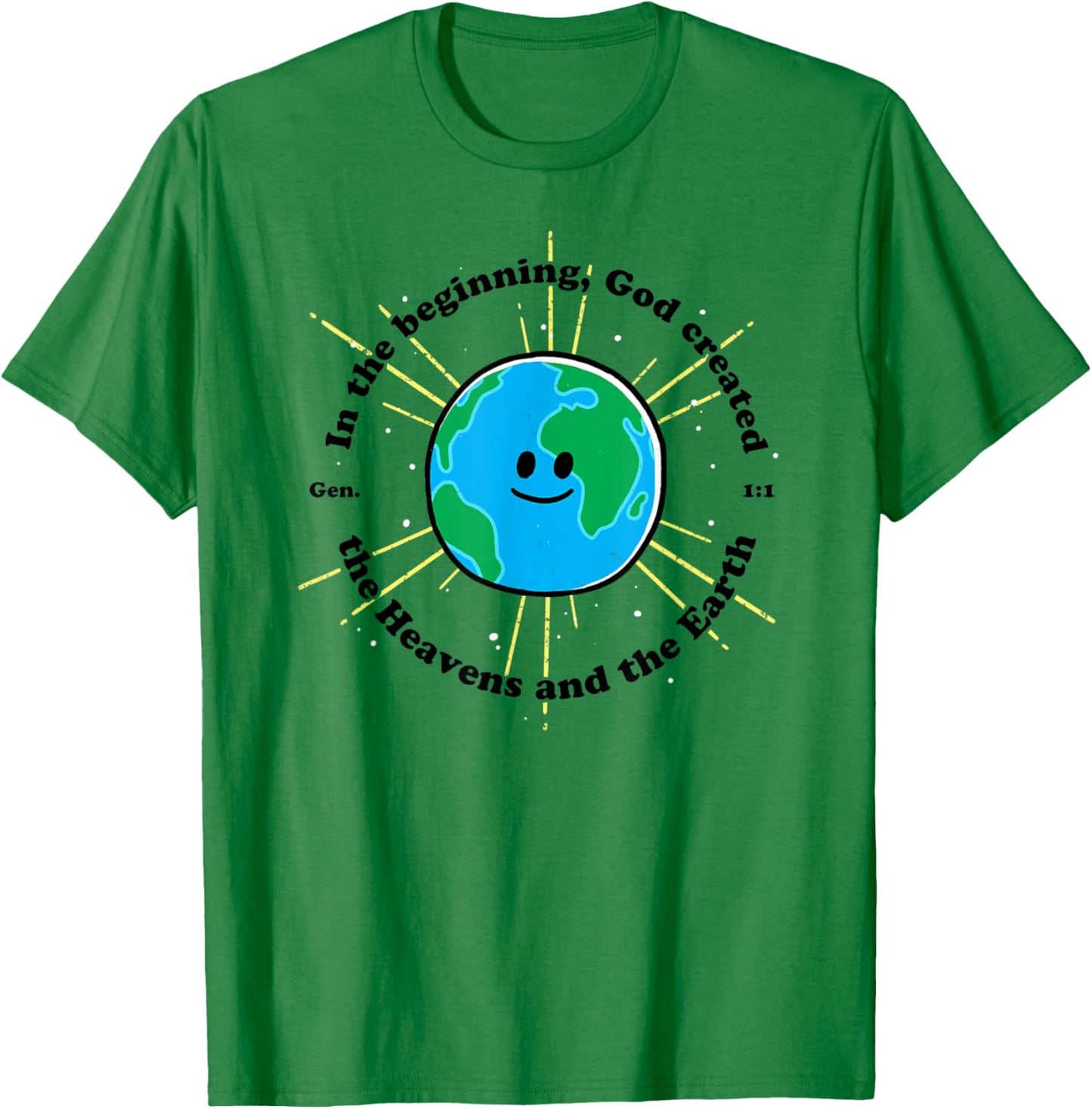 In the Beginning God Created the Heavens and the Earth T-Shirt - T-Shirt | Irish Green