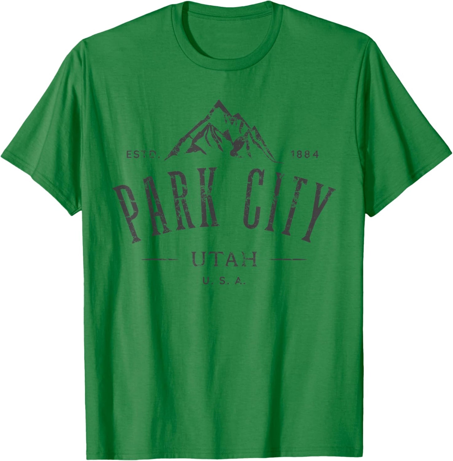 Park City Utah Awesome Mountain Design Souvenir T-Shirt - T-Shirt | Irish Green