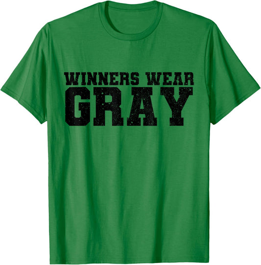 Winners Wear Gray Color War Camp Team Competition Group T-Shirt - T-Shirt | Irish Green