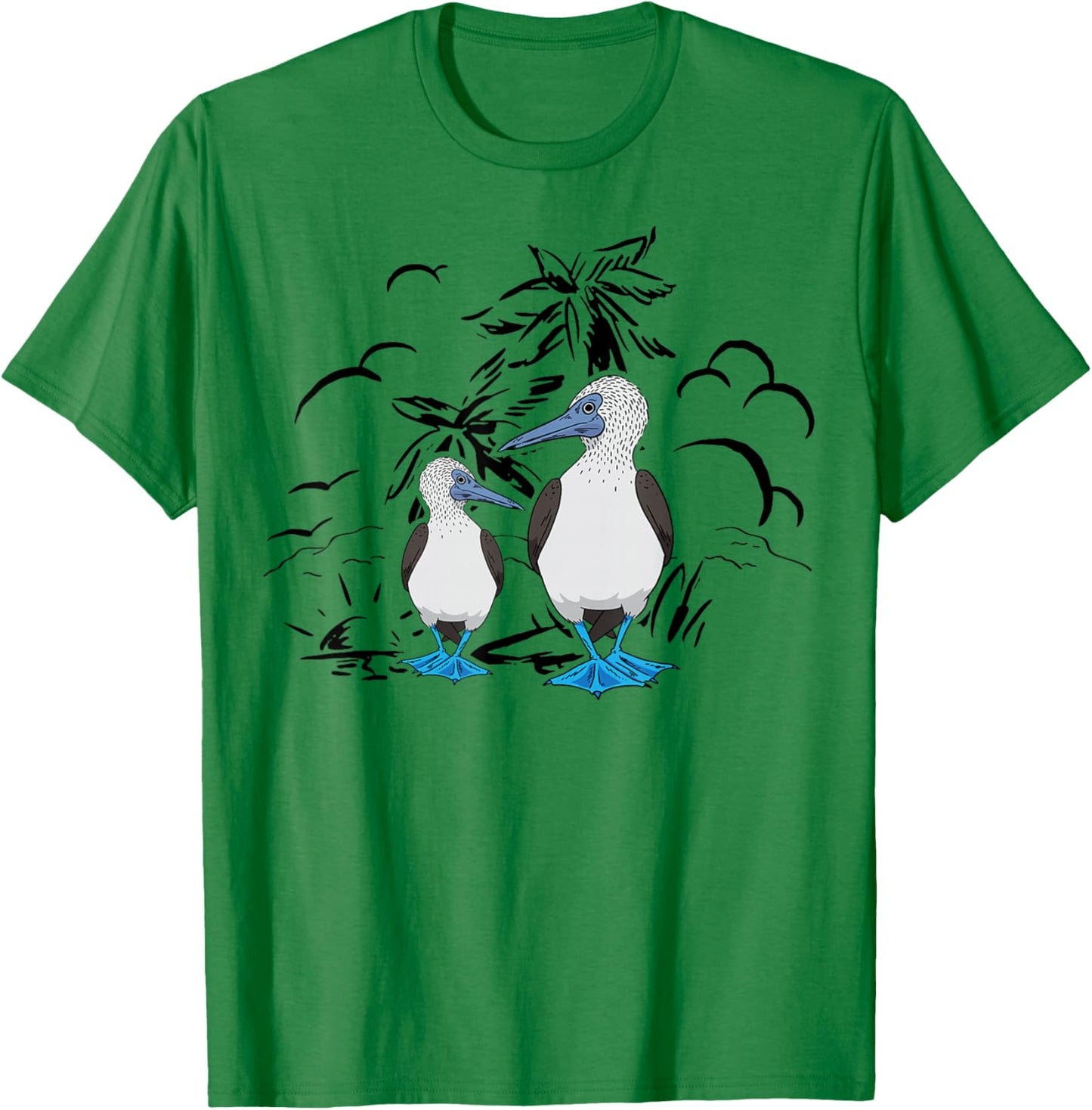 Seabirds Blue-footed Booby Bird Galapagos Islands T-Shirt - T-Shirt | Irish Green