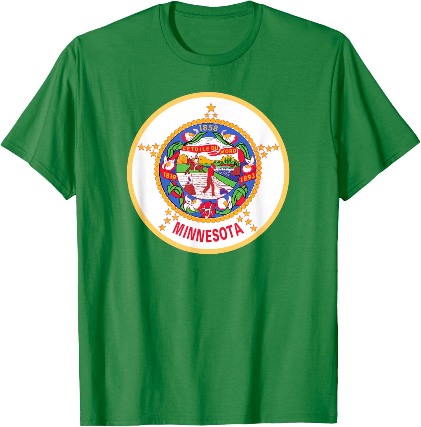Minnesota State Flag T-Shirt - T-Shirt | Irish Green