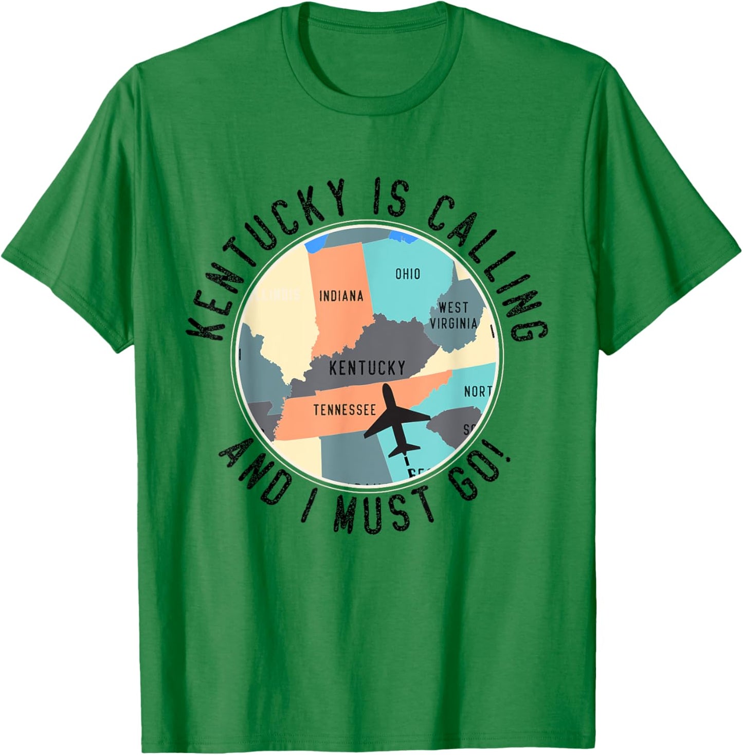 Kentucky Is Calling And I Must Go Kentucky State T-Shirt - T-Shirt | Irish Green