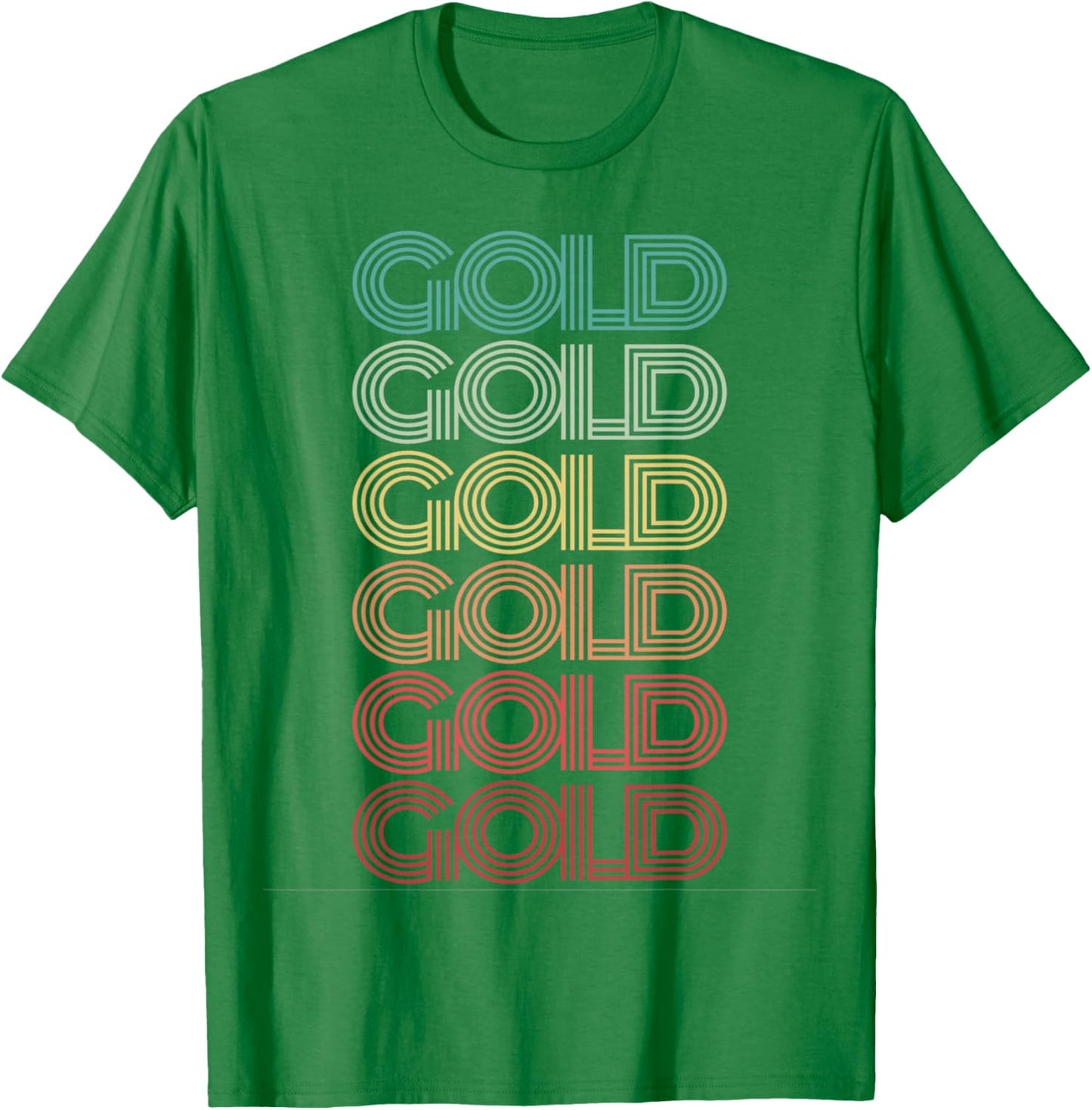 Retro Team GOLD Summer Camp War Game Sports Color 70's Women Kids T-Shirt - T-Shirt | Irish Green
