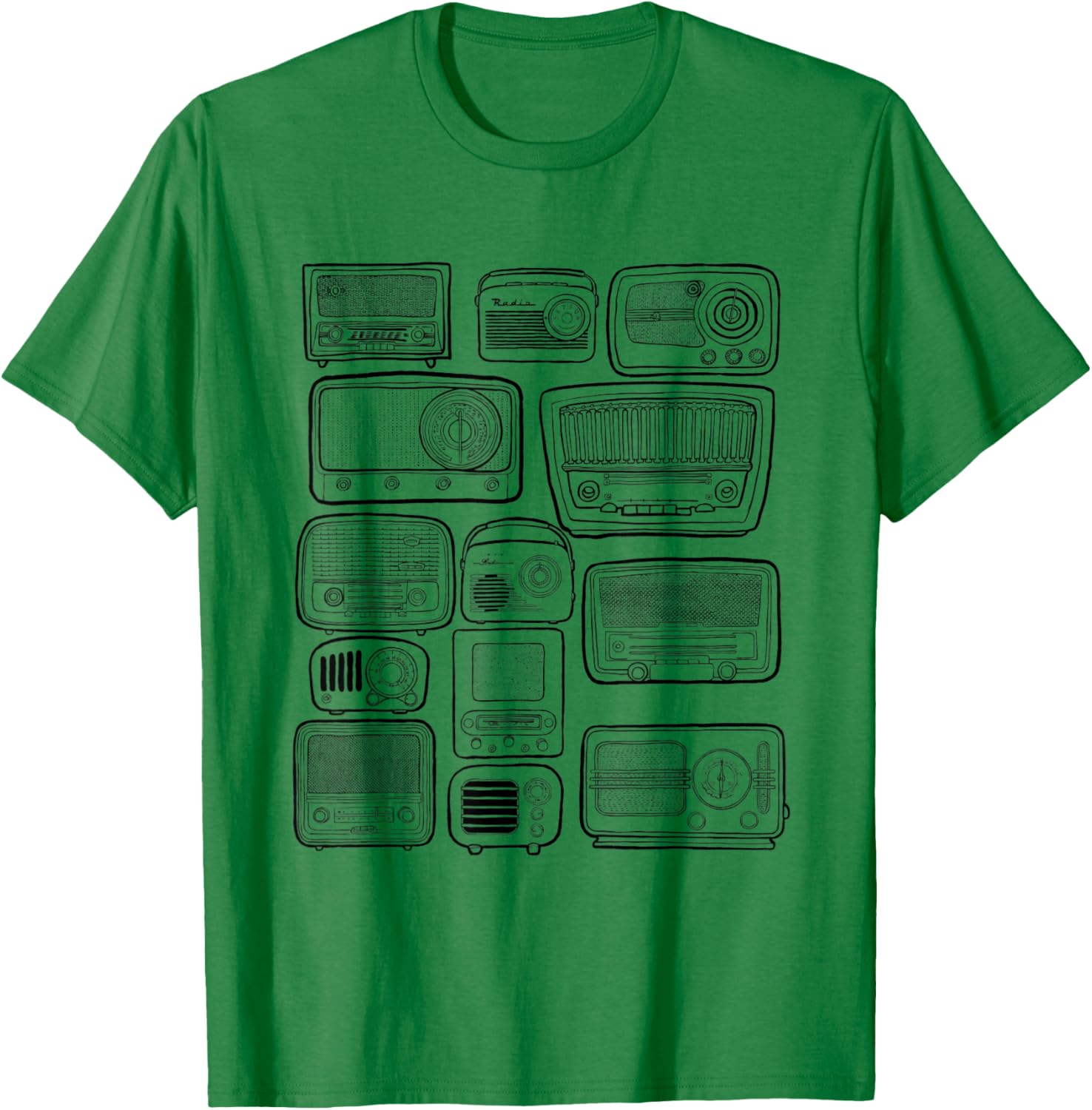 Retro Radios T-Shirt - T-Shirt | Irish Green