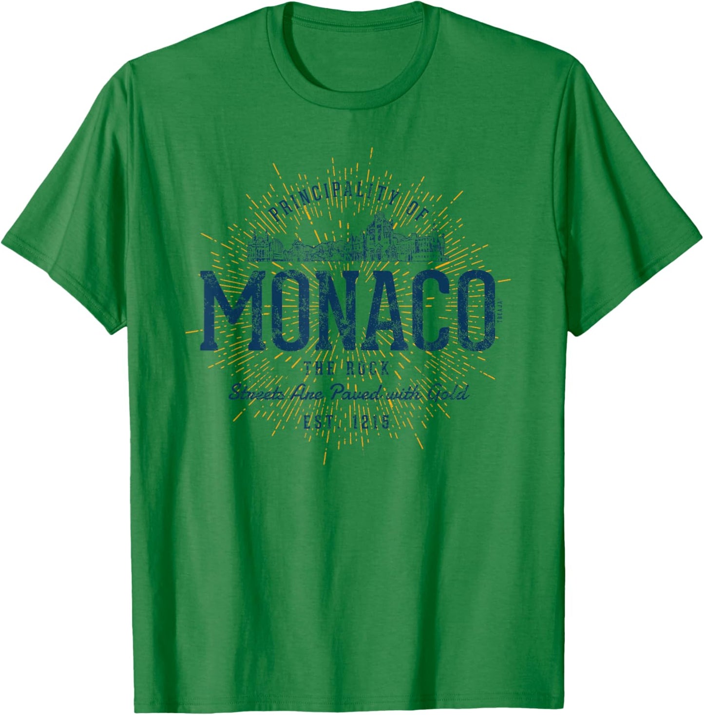 Retro Style Vintage Monaco T-Shirt - T-Shirt | Irish Green
