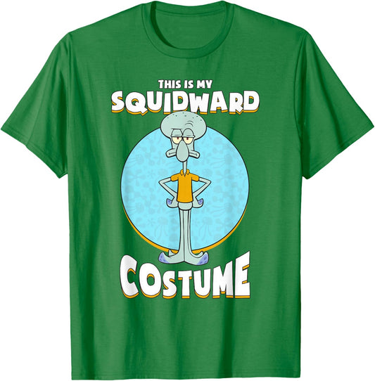 Spongebob Squarepants Halloween This is My Squidward Costume T-Shirt - T-Shirt | Irish Green