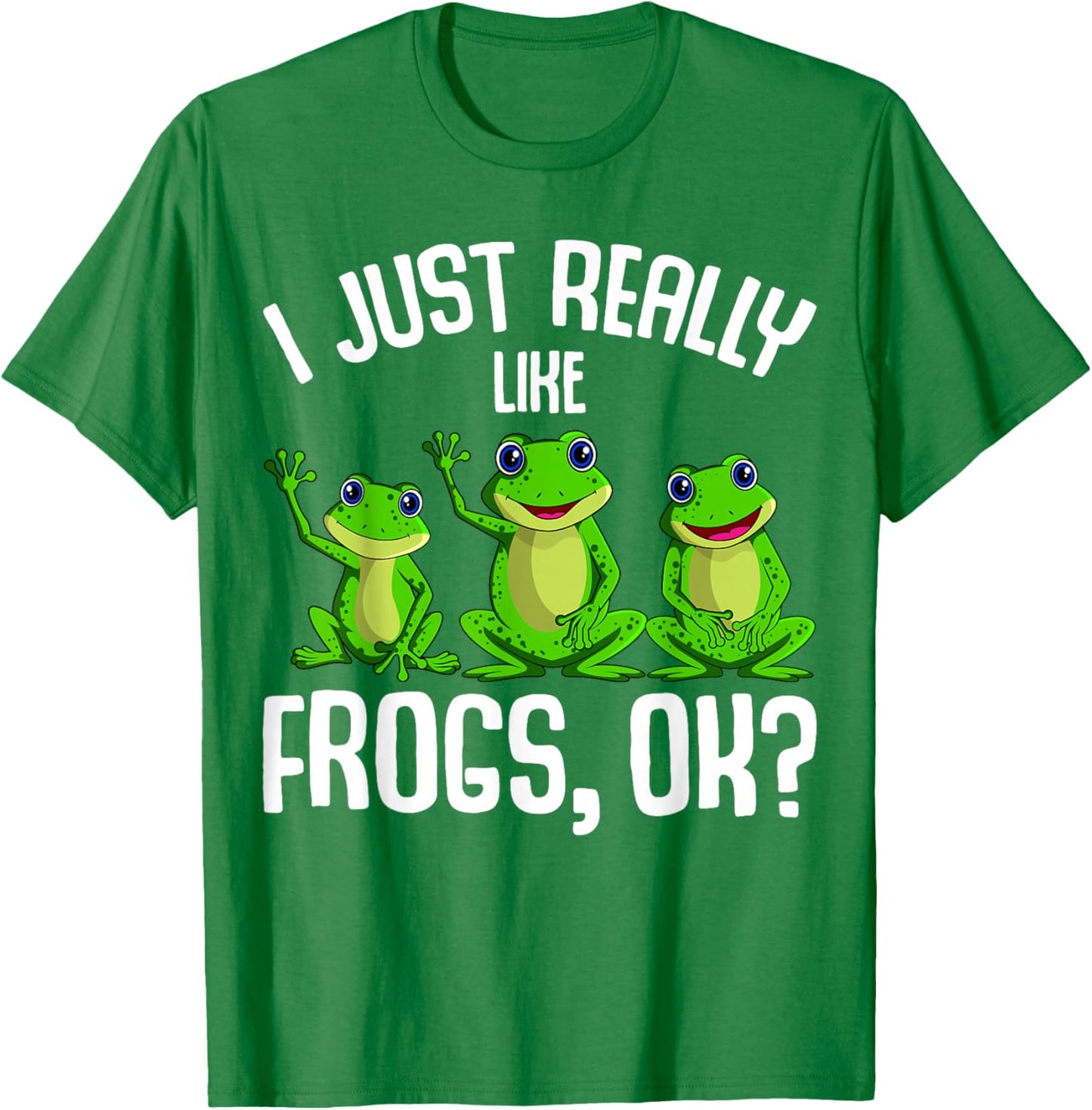 I Just Really Like Frogs Kids Girls Boys Frog T-Shirt - T-Shirt | Irish Green