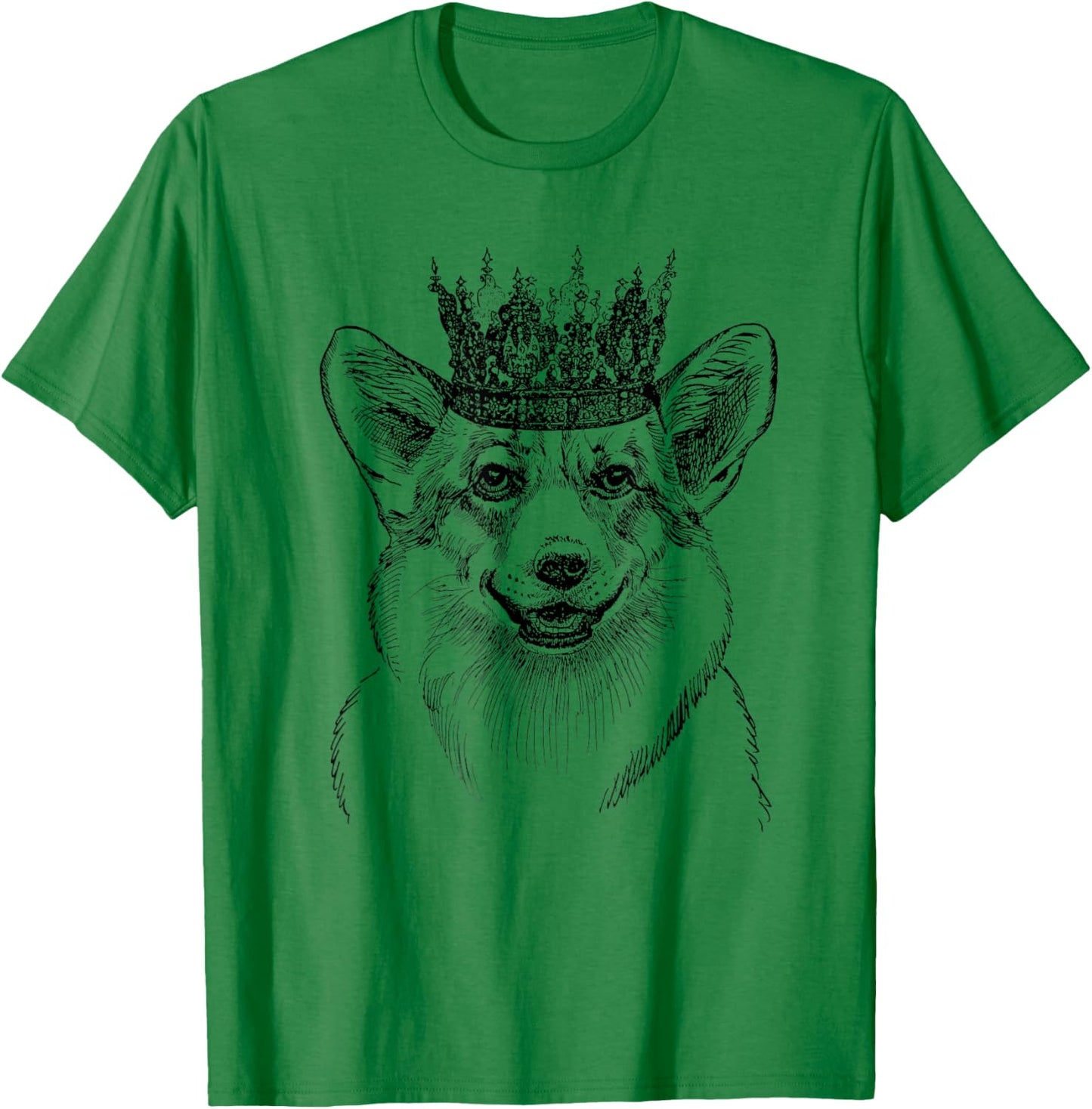 British Corgi Dog Queen Crown Queens Platinum Jubilee Women T-Shirt - T-Shirt | Irish Green