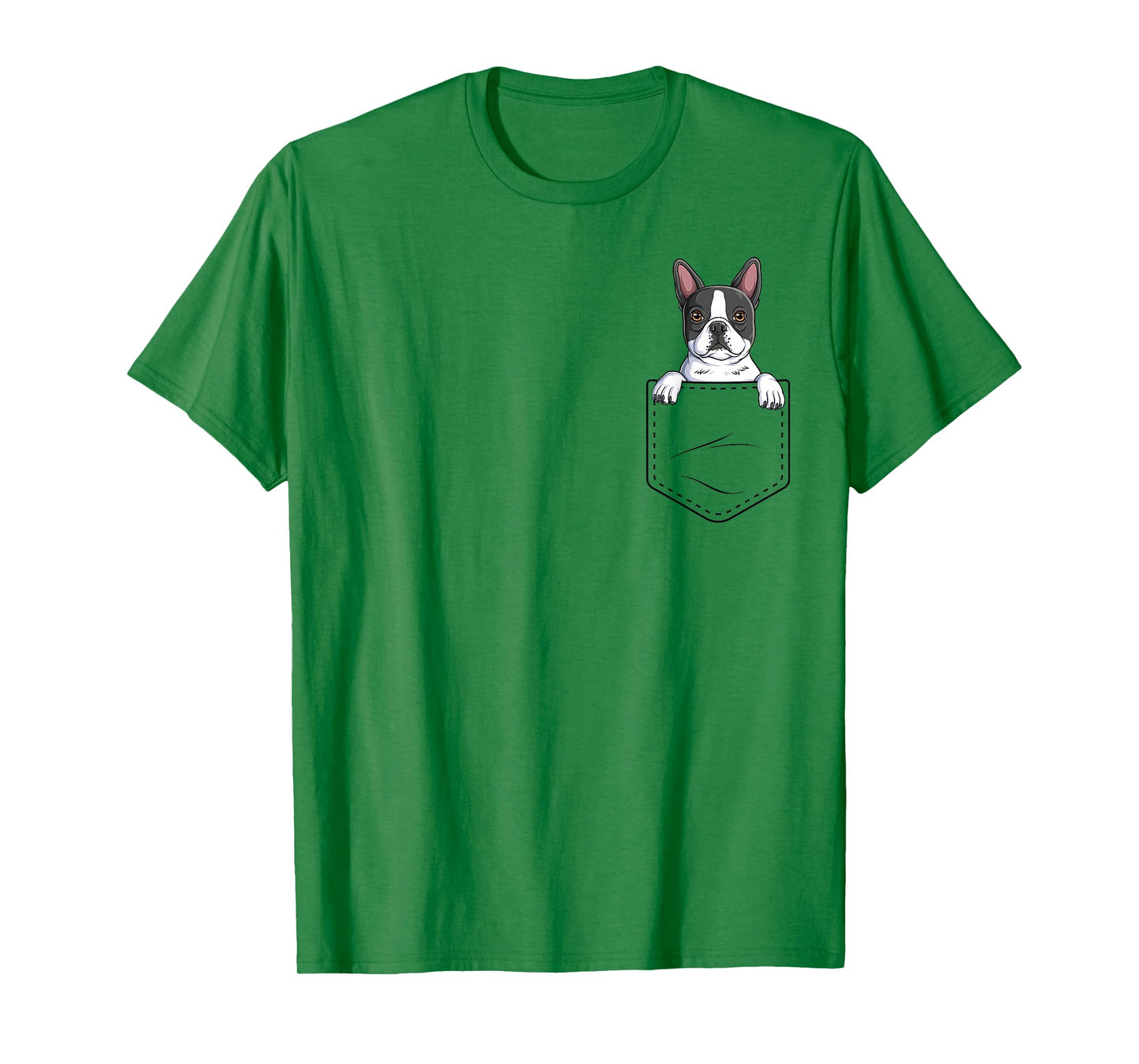 Boston Terrier In The Pocket Cute Boston Terrier Dog Lovers Men Women Girls Kids T-Shirt