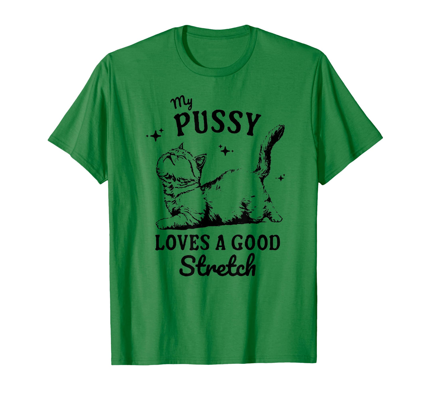 My Pussy Love A Good Stretch, Funny Raunchy Cat, Funny Meme T-Shirt