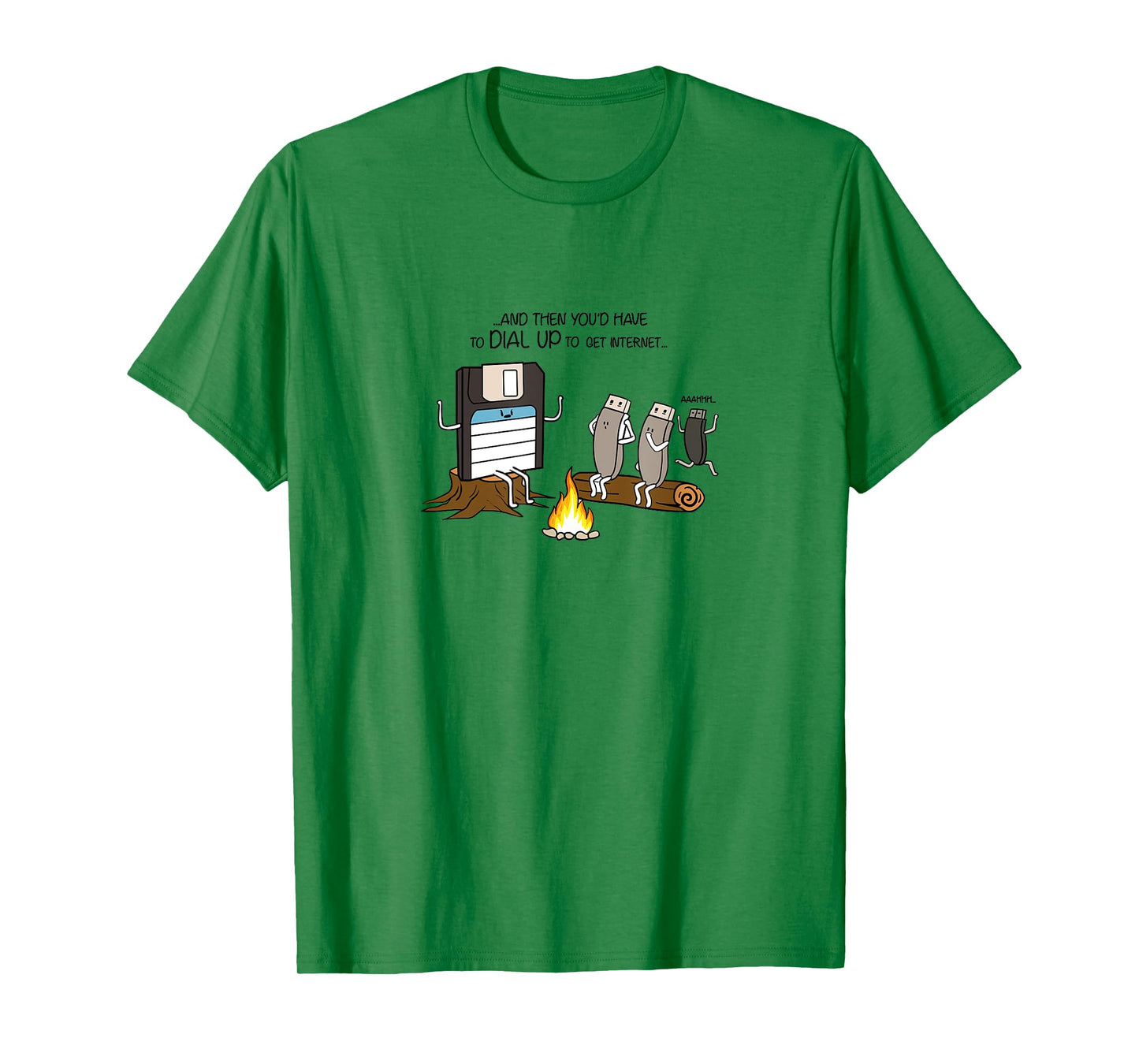 Floppy Disk & USB Drives, Dial-up Tones, Funny Old Tech Meme T-Shirt