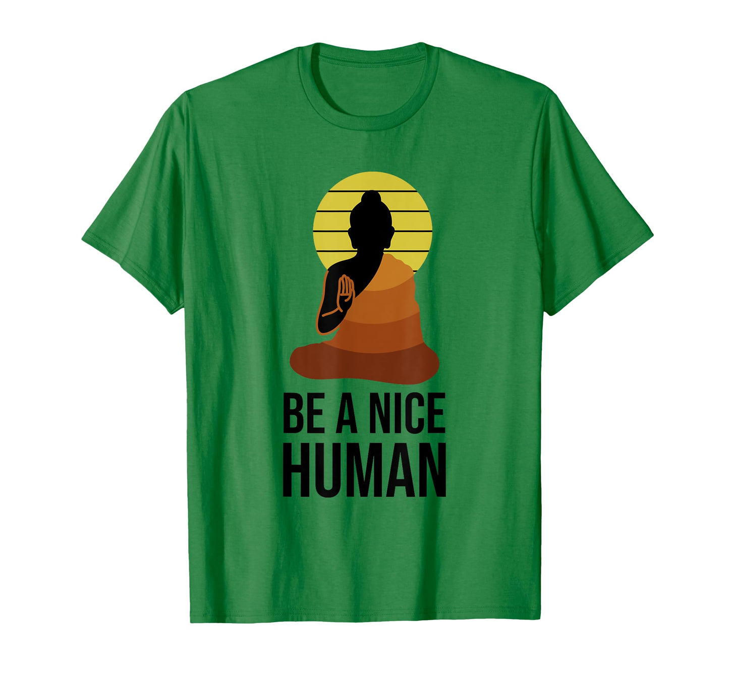 Be A Nice Human Positive Saying Spiritual Yoga Meditation T-Shirt
