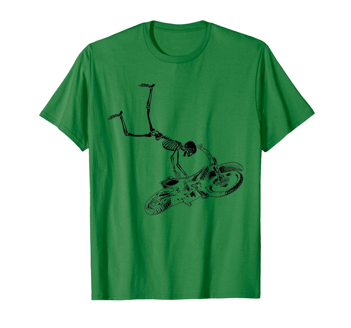 Skeleton riding dirt bike motocross biking T-Shirt