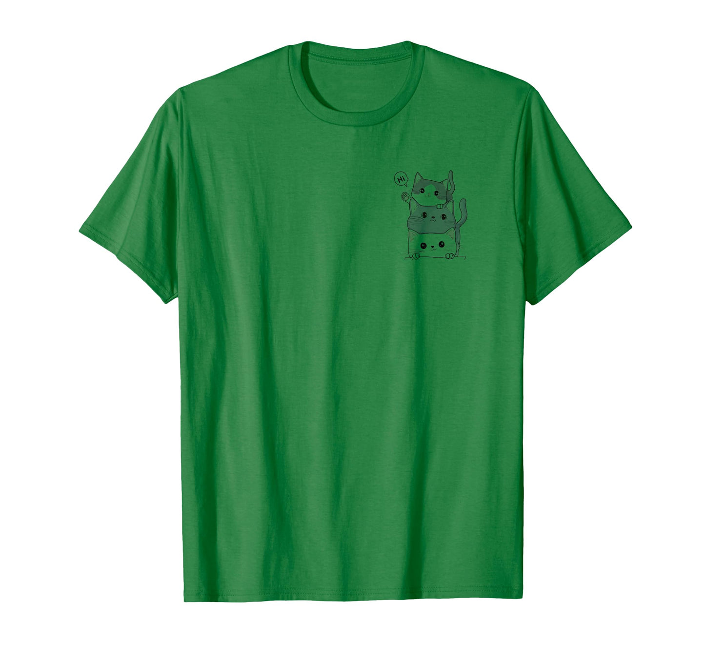 3 Funny Cats Cute Drawing Women Men Girl Boy Cat T-Shirt