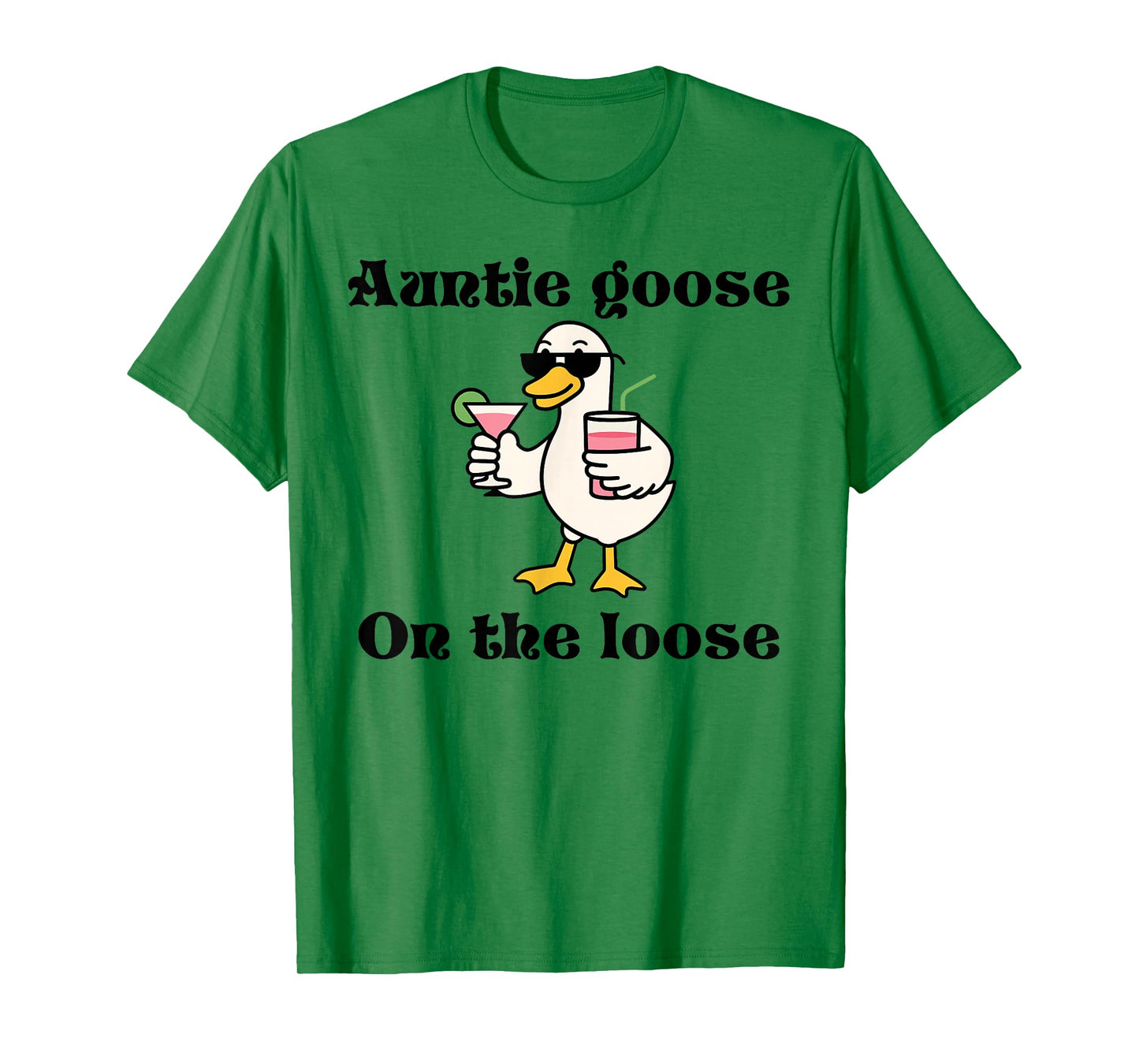 Cute Auntie Goose On The Loose Aunt Silly Goose Mother’s T-Shirt