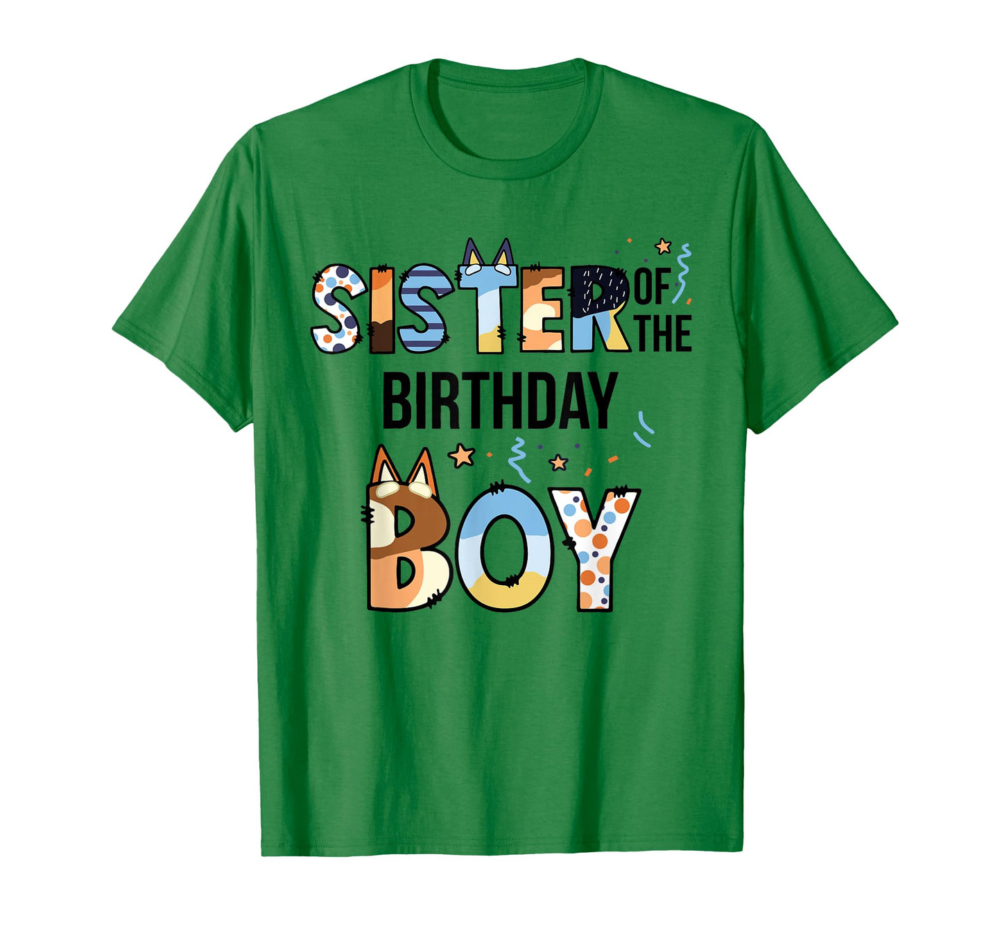 Sister Of The Birthday Boy Party Blue Dog Lover Matching T-Shirt