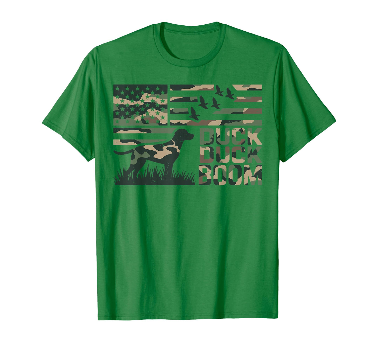 Youth Camo Mallard Duck Boom Hunting Season Camouflage Funny T-Shirt