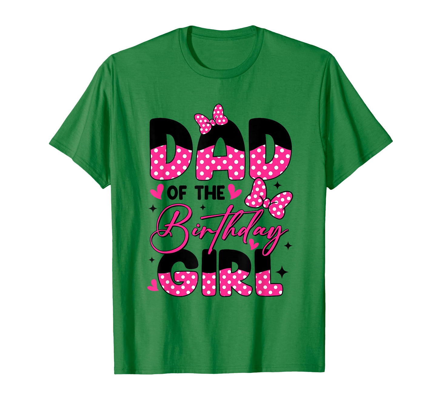 Dad of The Birthday Girl Pink Family Birthday Girls Party T-Shirt
