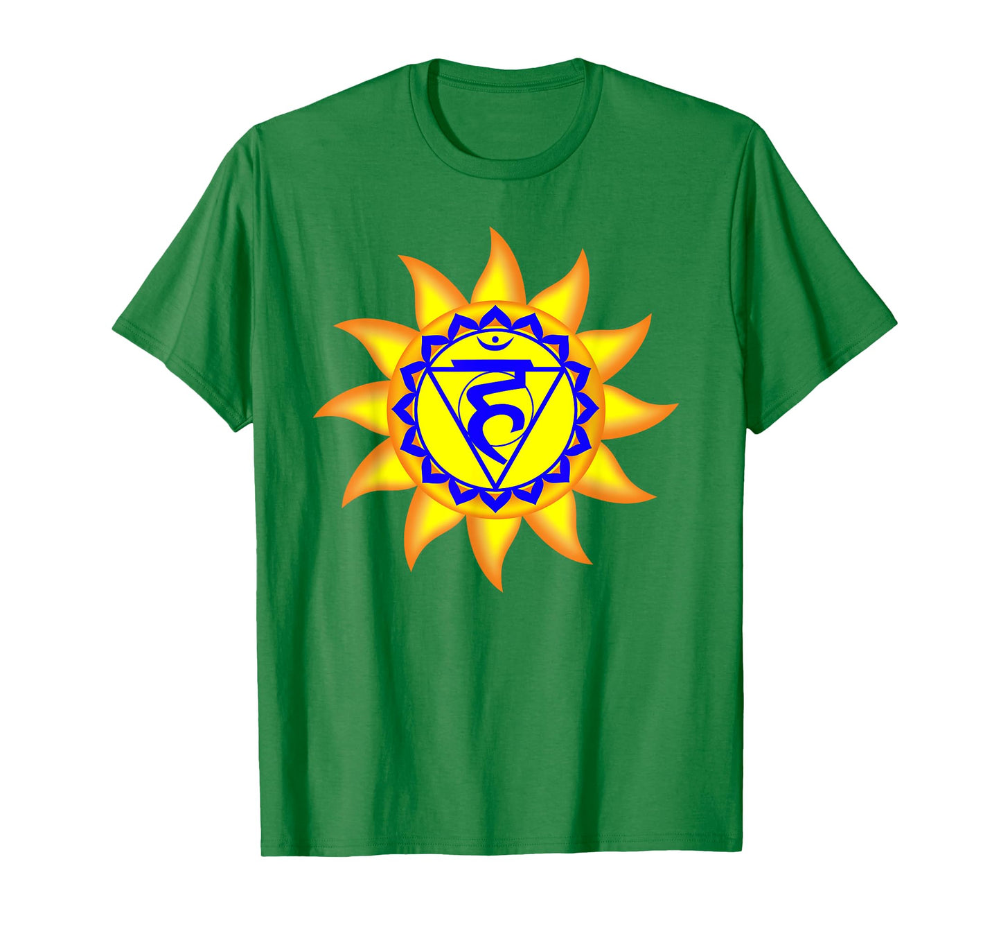Big Yellow Sun with Vishuddha Chakra Yoga Tshirt T-Shirt