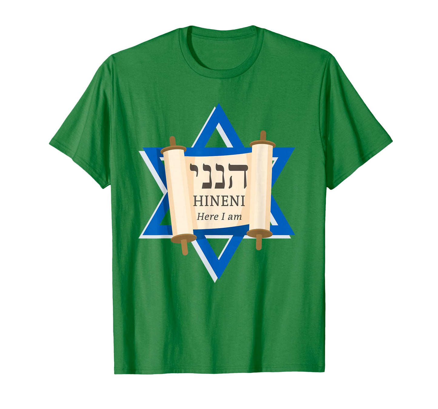 HINENI Here I Am – Hebrew Star of David Christian Faith T-Shirt